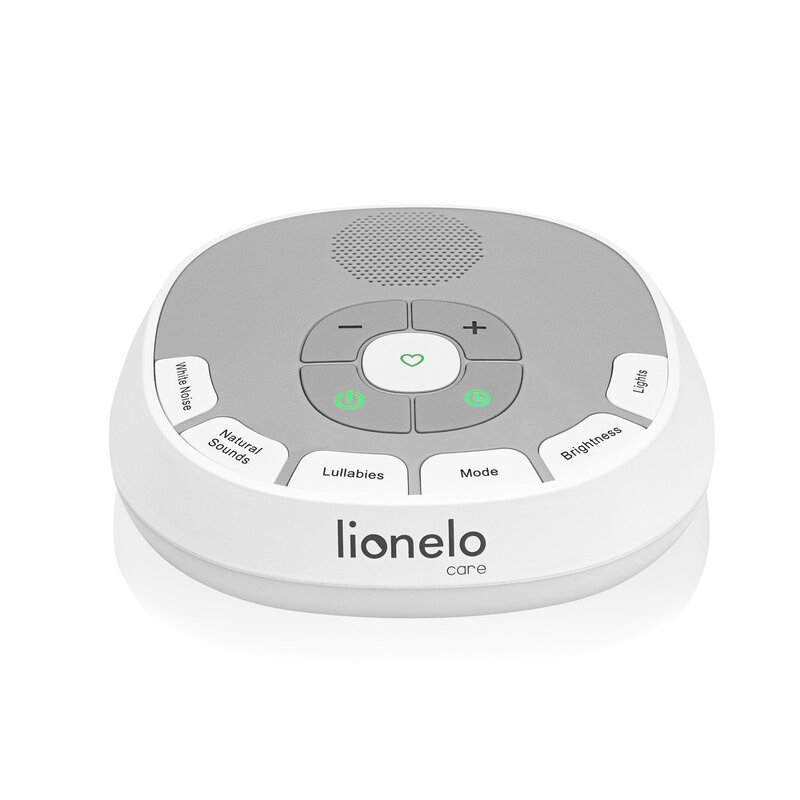 Lampa de veghe, Lionelo, BabyNap, 2 in 1, Wireless, Cu sunete si melodii de leagan, Cu 11 culori si 3 niveluri de luminozitate, Cu functie LoveBeat, Alb