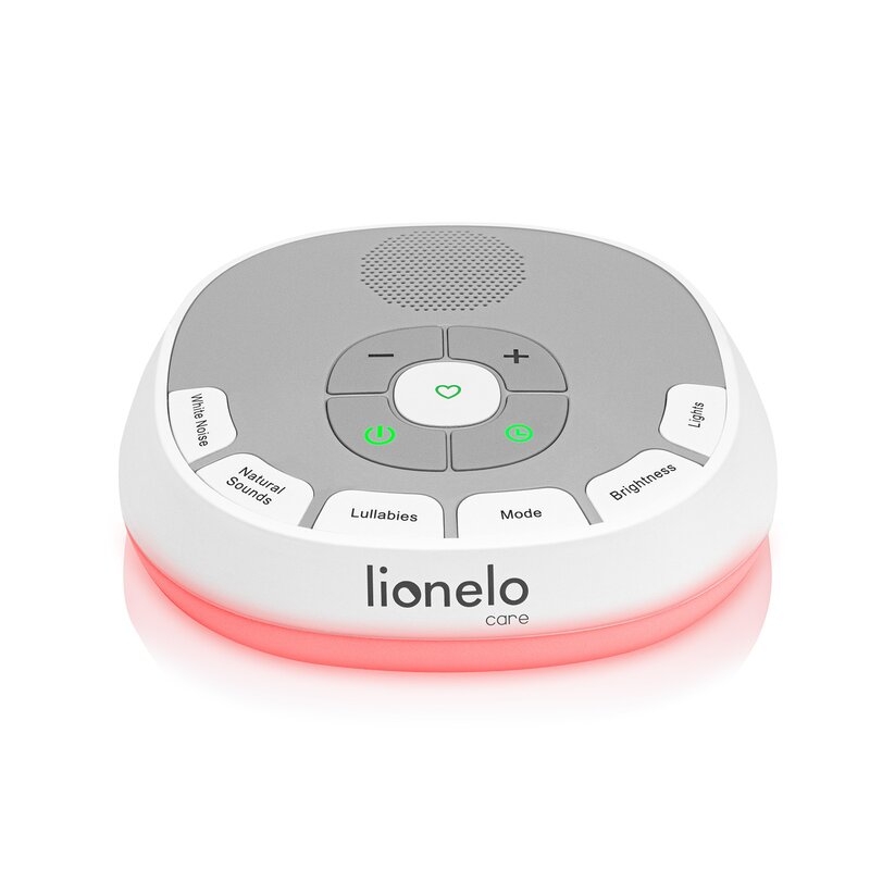 Lampa de veghe, Lionelo, BabyNap, 2 in 1, Wireless, Cu sunete si melodii de leagan, Cu 11 culori si 3 niveluri de luminozitate, Cu functie LoveBeat, Alb