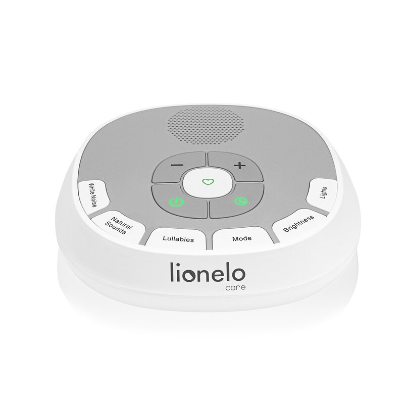 Lampa de veghe, Lionelo, BabyNap, 2 in 1, Wireless, Cu sunete si melodii de leagan, Cu 11 culori si 3 niveluri de luminozitate, Cu functie LoveBeat, Alb