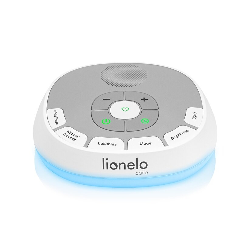 Lampa de veghe, Lionelo, BabyNap, 2 in 1, Wireless, Cu sunete si melodii de leagan, Cu 11 culori si 3 niveluri de luminozitate, Cu functie LoveBeat, Alb