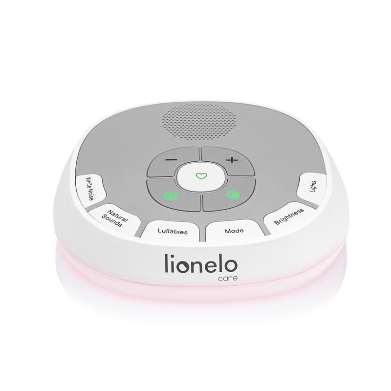 Lampa de veghe, Lionelo, BabyNap, 2 in 1, Wireless, Cu sunete si melodii de leagan, Cu 11 culori si 3 niveluri de luminozitate, Cu functie LoveBeat, Alb