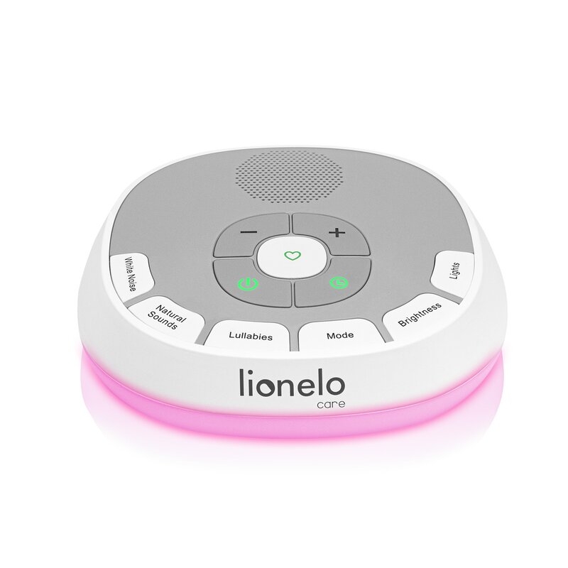 Lampa de veghe, Lionelo, BabyNap, 2 in 1, Wireless, Cu sunete si melodii de leagan, Cu 11 culori si 3 niveluri de luminozitate, Cu functie LoveBeat, Alb