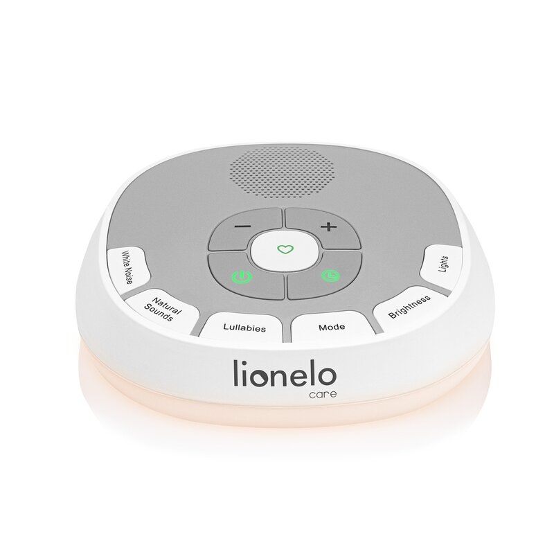 Lampa de veghe, Lionelo, BabyNap, 2 in 1, Wireless, Cu sunete si melodii de leagan, Cu 11 culori si 3 niveluri de luminozitate, Cu functie LoveBeat, Alb