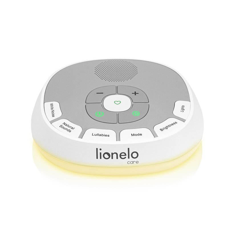 Lampa de veghe, Lionelo, BabyNap, 2 in 1, Wireless, Cu sunete si melodii de leagan, Cu 11 culori si 3 niveluri de luminozitate, Cu functie LoveBeat, Alb