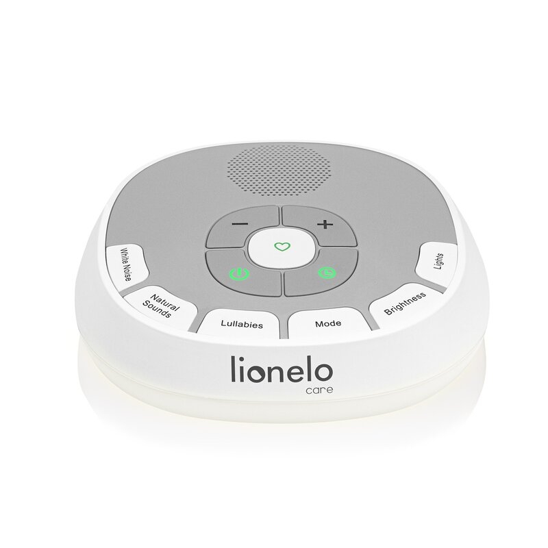 Lampa de veghe, Lionelo, BabyNap, 2 in 1, Wireless, Cu sunete si melodii de leagan, Cu 11 culori si 3 niveluri de luminozitate, Cu functie LoveBeat, Alb