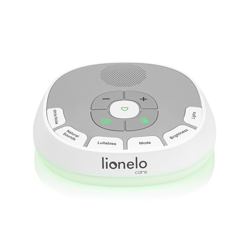 Lampa de veghe, Lionelo, BabyNap, 2 in 1, Wireless, Cu sunete si melodii de leagan, Cu 11 culori si 3 niveluri de luminozitate, Cu functie LoveBeat, Alb