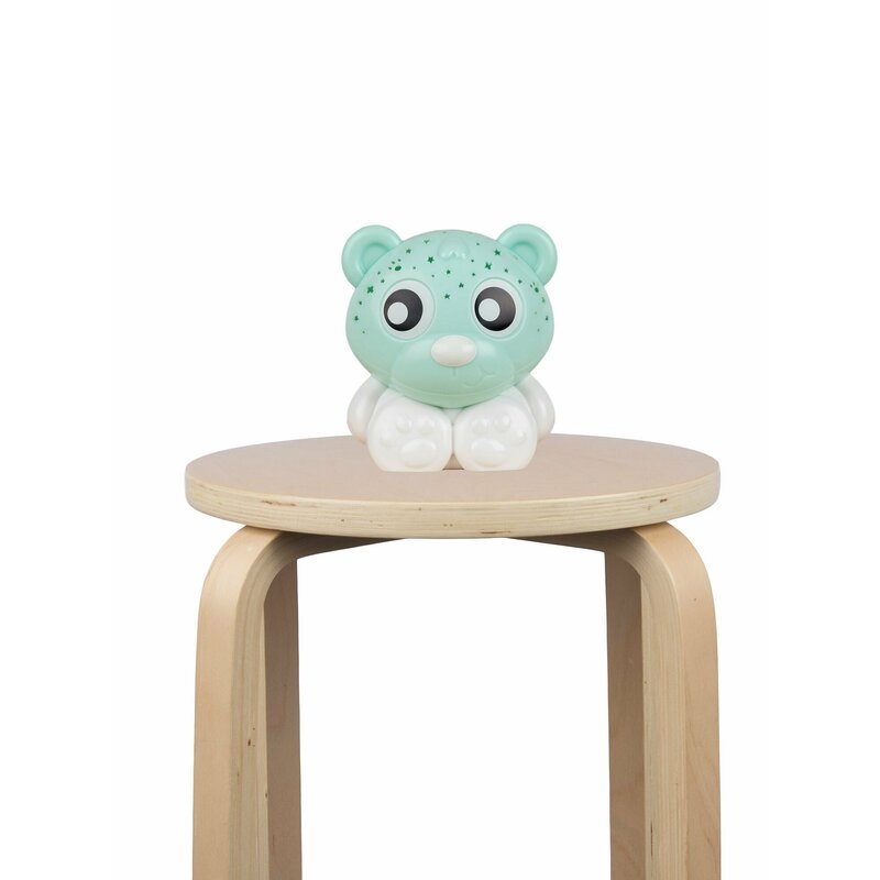 Lampa de veghe si proiector, Playgro, Cu 30 de minute de proiectii, Cu 2 culori, Portabila, Mint & White