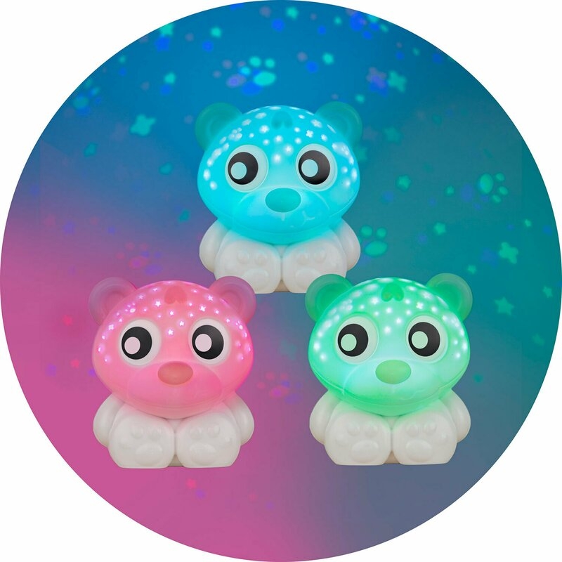 Lampa de veghe si proiector, Playgro, Cu 30 de minute de proiectii, Cu 2 culori, Portabila, Mint & White