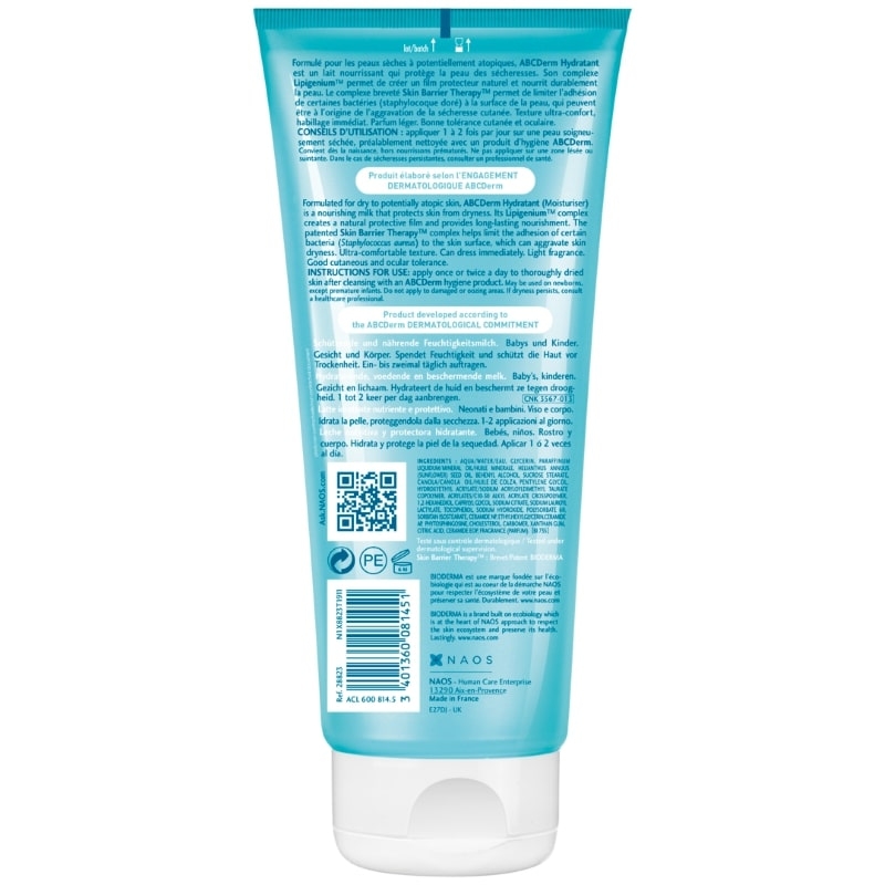 Lapte hidratant ABCDerm, 200 ml, Bioderma