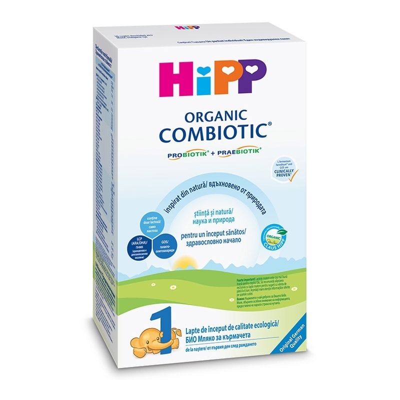 Lapte praf Organic Combiotic 1 incepand de la nastere, 300g, Hipp