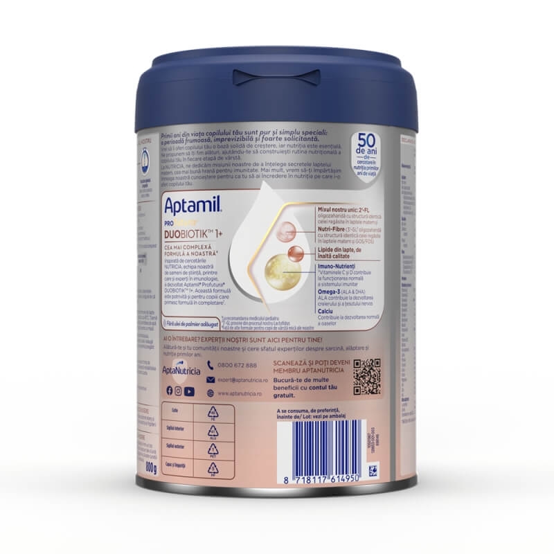 Lapte praf ProFutura DuoBiotik 1+, 1-2 ani, 800 g, Nutricia