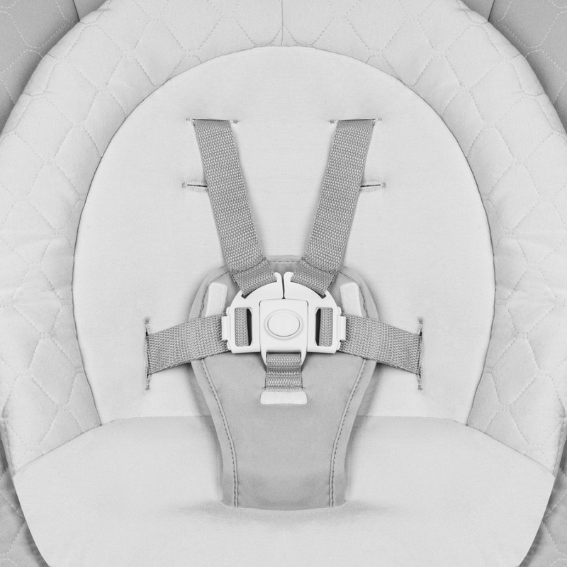Lionelo - Balansoar multifunctional Bella, Electric, Scaun reglabil, Ecran tactil si telecomanda, 6 miscari unice, 5 viteze, Cu melodii, Gri