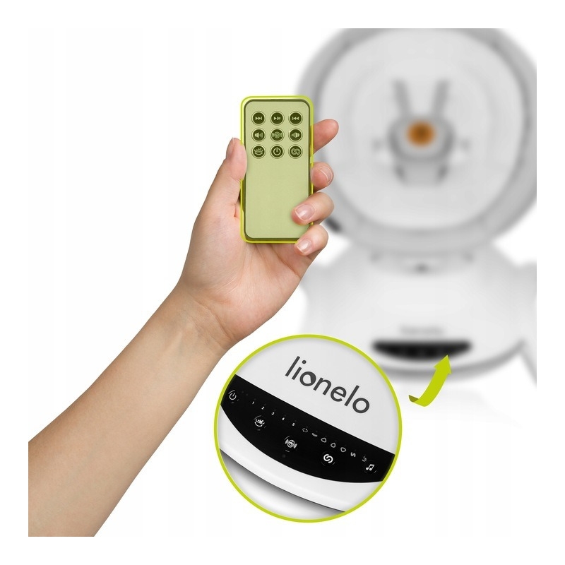 Lionelo - Balansoar multifunctional Bella, Electric, Scaun reglabil, Ecran tactil si telecomanda, 6 miscari unice, 5 viteze, Cu melodii, Gri