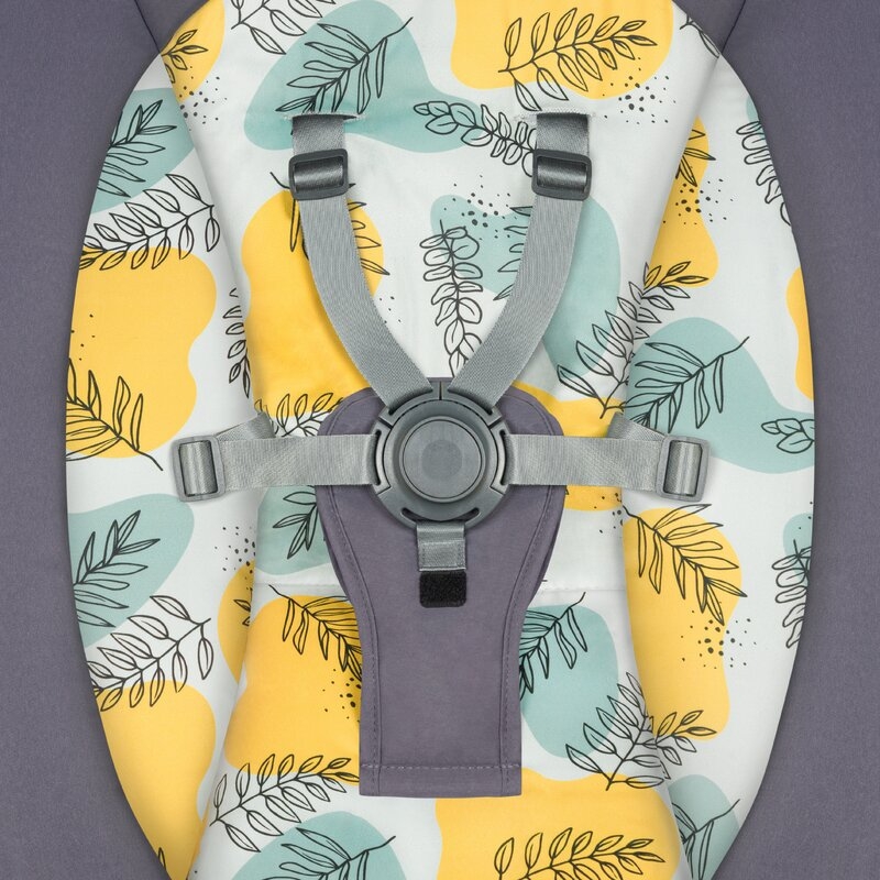 Lionelo - Balansoar si sezlong copii, Ralf, 2 in 1, Electric, Cu telecomanda si cablu USB, Cu miscare laterala de balansare si 5 niveluri diferite de viteza, Cu 12 melodii, Gri