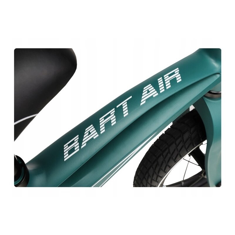Lionelo - Bicicleta cu roti gonflabile, cu cadru din magneziu, fara pedale, 12 , Bart, Green Forest