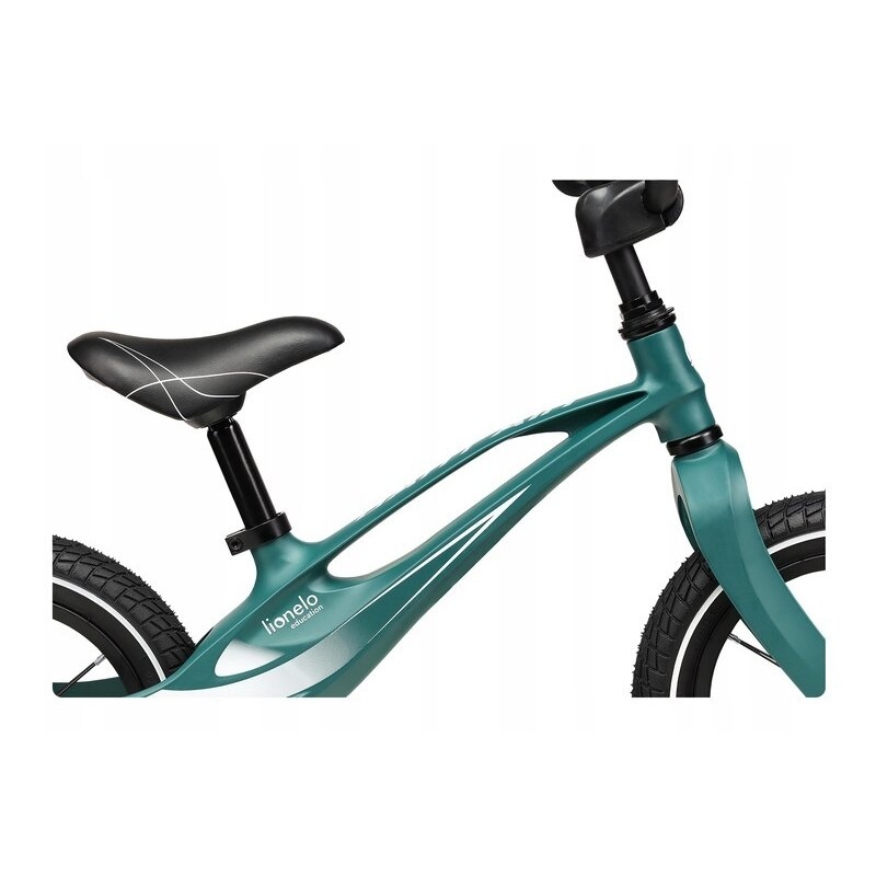 Lionelo - Bicicleta cu roti gonflabile, cu cadru din magneziu, fara pedale, 12 , Bart, Green Forest