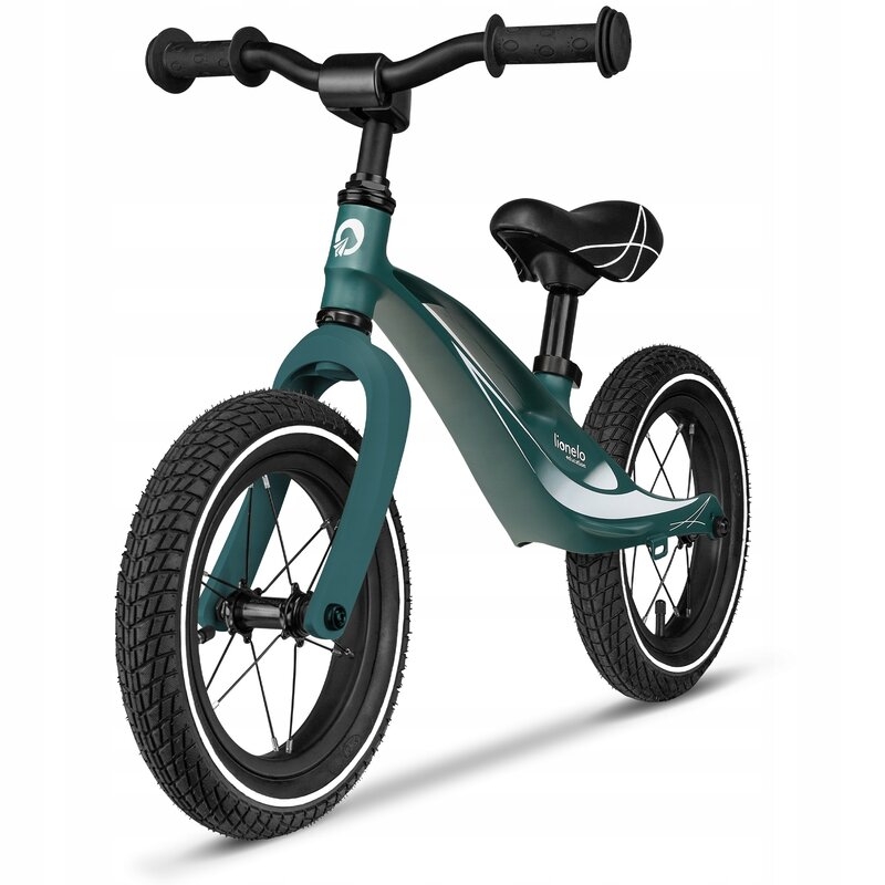 Lionelo - Bicicleta cu roti gonflabile, cu cadru din magneziu, fara pedale, 12 , Bart, Green Forest