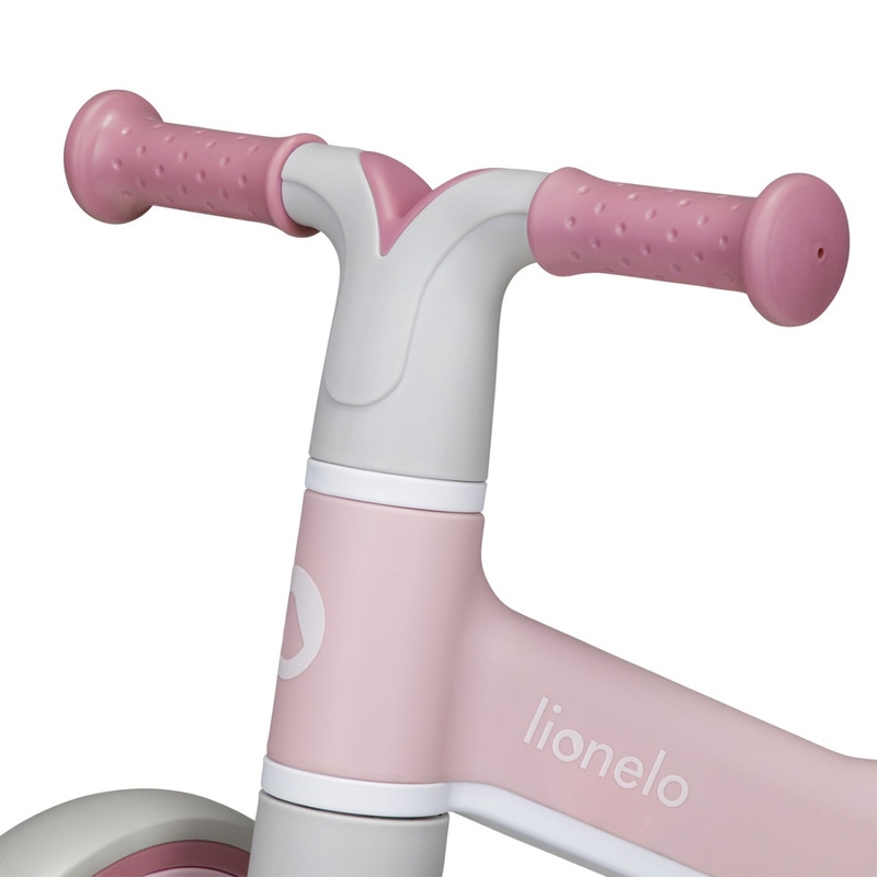 Lionelo - Bicicleta fara pedale Villy, Cu 4 roti, Din spuma EVA si TPR, Stabila, Manere moi, antiderapante, 12- 36 luni, Sustine pana la 30 kg, Certificata EN 71-1:2014, EN 71-2:2011, EN 71-3:2019, Roz