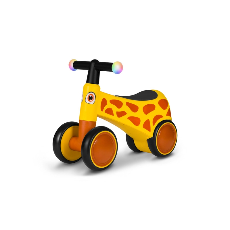 Lionelo - Bicicleta fara pedale, Sammy, Cu 4 roti, Din spuma EVA, Stabila, Manere moi, antiderapante, 12- 36 luni, Greutate maxima suportata 25 kg, Certificata EN 71-1:2014, EN 71-2:2011, EN 71-3:2019, Galben