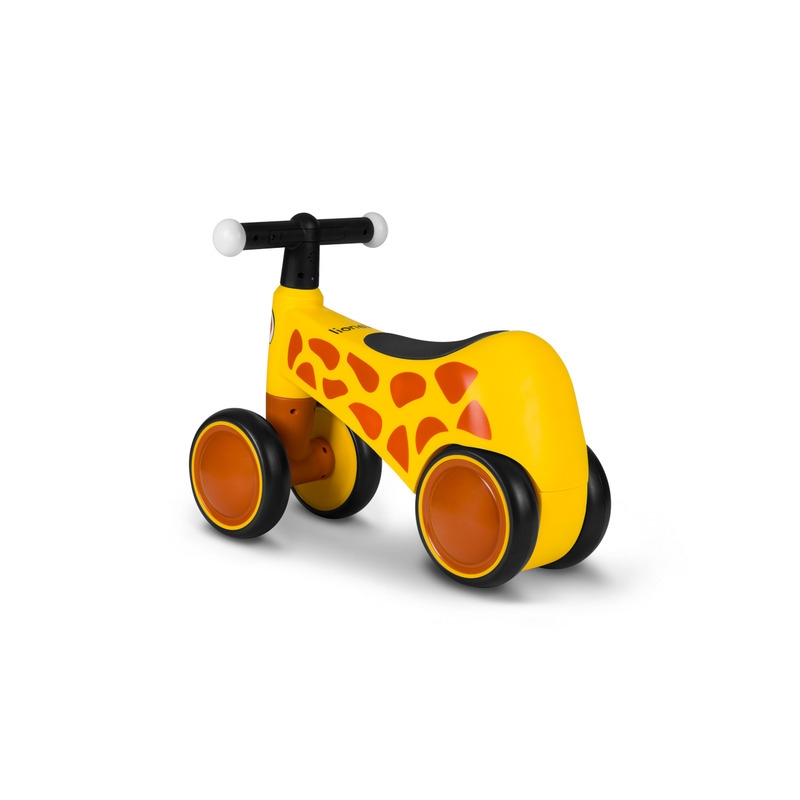 Lionelo - Bicicleta fara pedale, Sammy, Cu 4 roti, Din spuma EVA, Stabila, Manere moi, antiderapante, 12- 36 luni, Greutate maxima suportata 25 kg, Certificata EN 71-1:2014, EN 71-2:2011, EN 71-3:2019, Galben
