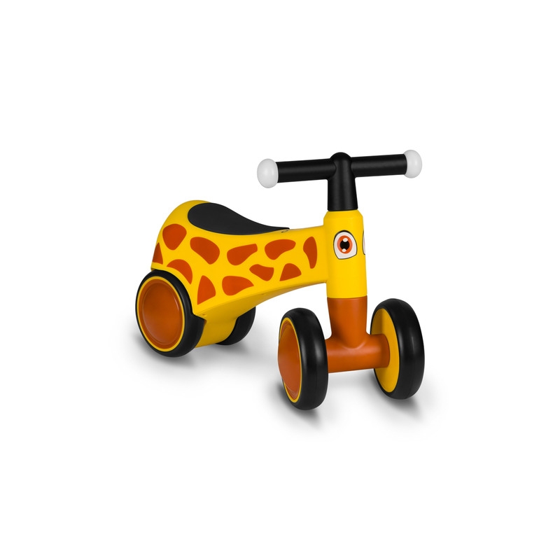 Lionelo - Bicicleta fara pedale, Sammy, Cu 4 roti, Din spuma EVA, Stabila, Manere moi, antiderapante, 12- 36 luni, Greutate maxima suportata 25 kg, Certificata EN 71-1:2014, EN 71-2:2011, EN 71-3:2019, Galben