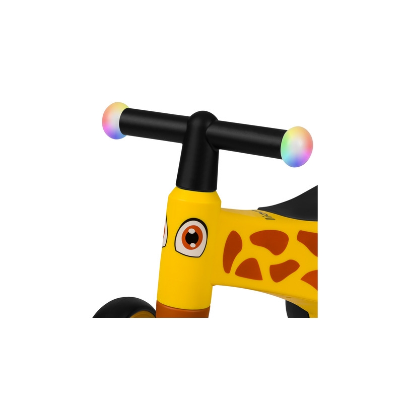Lionelo - Bicicleta fara pedale, Sammy, Cu 4 roti, Din spuma EVA, Stabila, Manere moi, antiderapante, 12- 36 luni, Greutate maxima suportata 25 kg, Certificata EN 71-1:2014, EN 71-2:2011, EN 71-3:2019, Galben