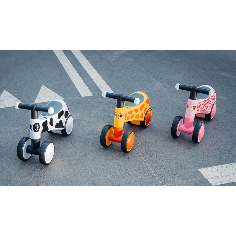 Lionelo - Bicicleta fara pedale, Sammy, Cu 4 roti, Din spuma EVA, Stabila, Manere moi, antiderapante, 12- 36 luni, Greutate maxima suportata 25 kg, Certificata EN 71-1:2014, EN 71-2:2011, EN 71-3:2019, Galben