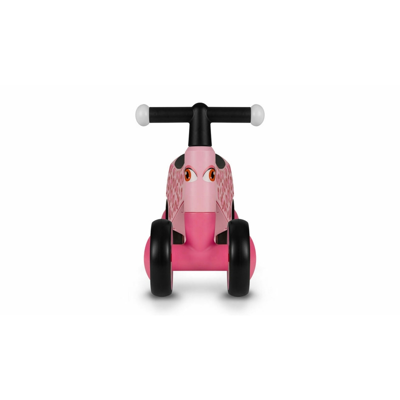 Lionelo - Bicicleta fara pedale, Sammy, Cu 4 roti, Din spuma EVA, Stabila, Manere moi, antiderapante, 12- 36 luni, Greutate maxima suportata 25 kg, Certificata EN 71-1:2014, EN 71-2:2011, EN 71-3:2019, Roz