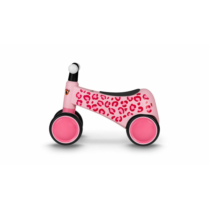 Lionelo - Bicicleta fara pedale, Sammy, Cu 4 roti, Din spuma EVA, Stabila, Manere moi, antiderapante, 12- 36 luni, Greutate maxima suportata 25 kg, Certificata EN 71-1:2014, EN 71-2:2011, EN 71-3:2019, Roz