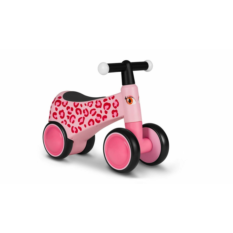 Lionelo - Bicicleta fara pedale, Sammy, Cu 4 roti, Din spuma EVA, Stabila, Manere moi, antiderapante, 12- 36 luni, Greutate maxima suportata 25 kg, Certificata EN 71-1:2014, EN 71-2:2011, EN 71-3:2019, Roz
