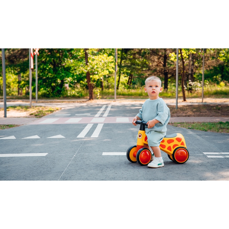 Lionelo - Bicicleta fara pedale, Sammy, Cu 4 roti, Din spuma EVA, Stabila, Manere moi, antiderapante, 12- 36 luni, Greutate maxima suportata 25 kg, Certificata EN 71-1:2014, EN 71-2:2011, EN 71-3:2019, Roz