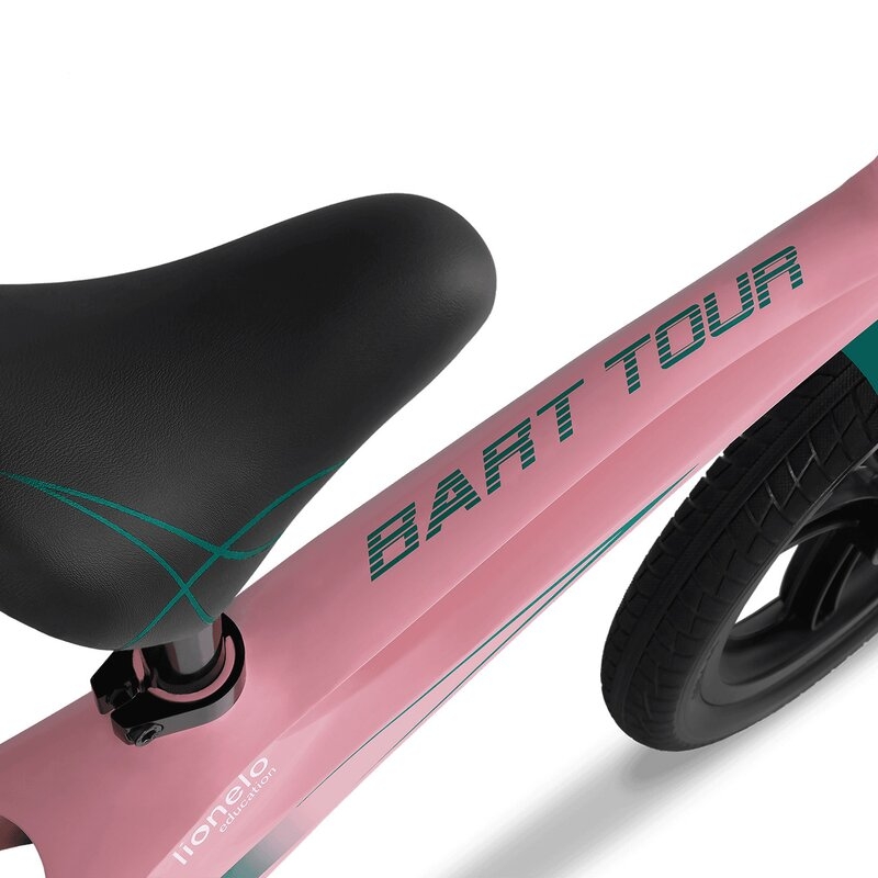 Lionelo - Bicicleta usoara Bart Tour, Fara pedale, Cu cadru din magneziu, Cu ghidon si sa reglabile, Greutate 3.8 Kg, 12 inch, Conform cu standardul european de securitate EN71, Pink Bubblegum