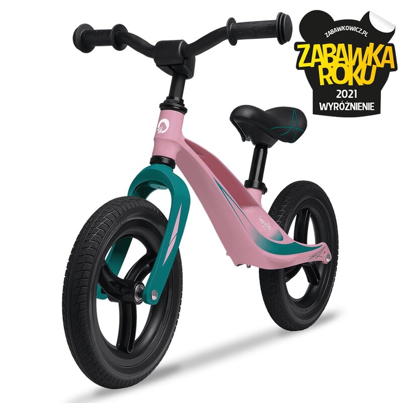 Lionelo - Bicicleta usoara Bart Tour, Fara pedale, Cu cadru din magneziu, Cu ghidon si sa reglabile, Greutate 3.8 Kg, 12 inch, Conform cu standardul european de securitate EN71, Pink Bubblegum