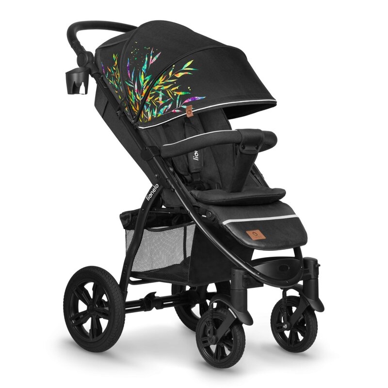 Lionelo - Carucior sport Annet Tour Dreamin, Editie Limitata, De la nastere, UPF 50+, Cu maner reglabil, Plasa de tantari, Suport biberon, Saculet pentru picioare, Pana la 22 kg, Negru