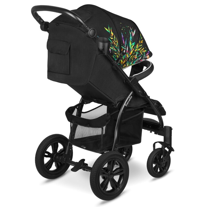 Lionelo - Carucior sport Annet Tour Dreamin, Editie Limitata, De la nastere, UPF 50+, Cu maner reglabil, Plasa de tantari, Suport biberon, Saculet pentru picioare, Pana la 22 kg, Negru