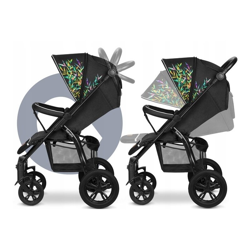 Lionelo - Carucior sport Annet Tour Dreamin, Editie Limitata, De la nastere, UPF 50+, Cu maner reglabil, Plasa de tantari, Suport biberon, Saculet pentru picioare, Pana la 22 kg, Negru