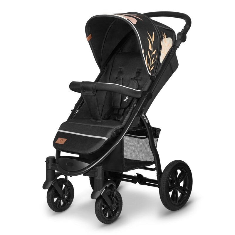 Lionelo - Carucior sport Annet Tour Lovin, Editie Limitata, De la nastere, UPF 50+, Cu maner reglabil, Plasa de tantari, Suport biberon, Saculet pentru picioare, Pana la 22 kg, Negru