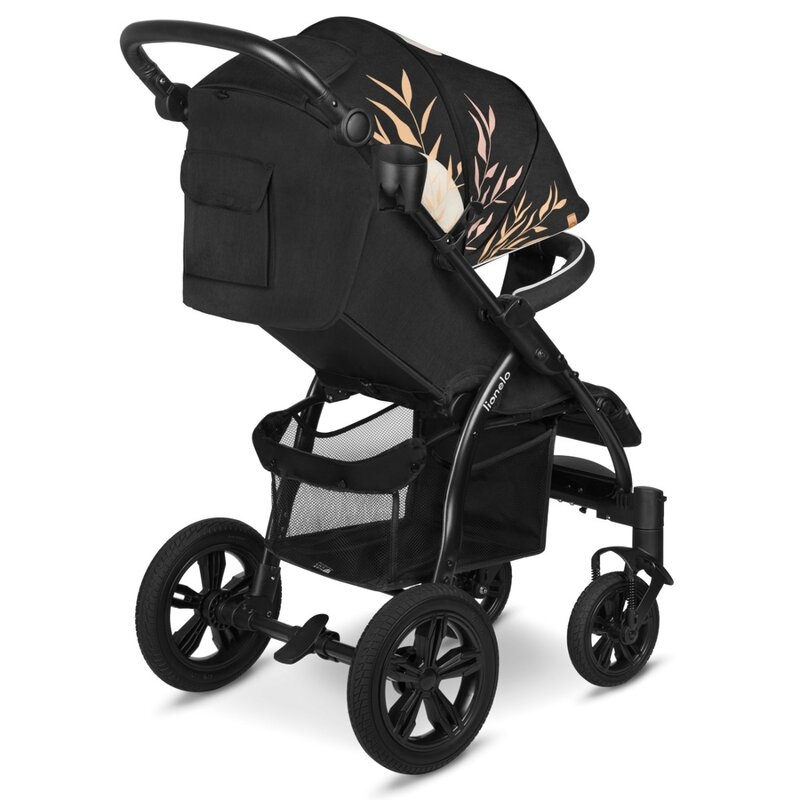 Lionelo - Carucior sport Annet Tour Lovin, Editie Limitata, De la nastere, UPF 50+, Cu maner reglabil, Plasa de tantari, Suport biberon, Saculet pentru picioare, Pana la 22 kg, Negru