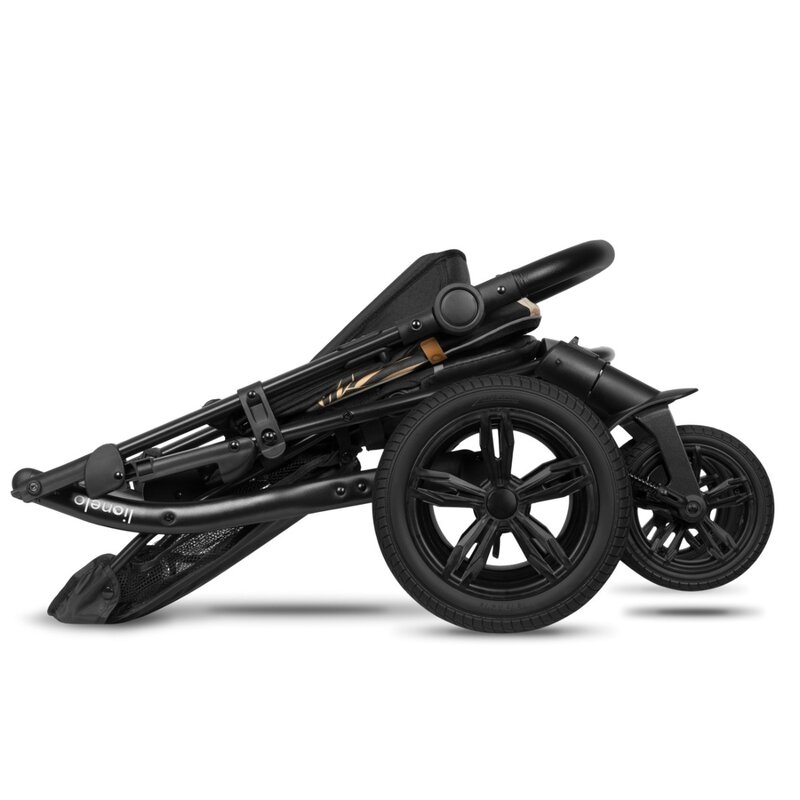 Lionelo - Carucior sport Annet Tour Lovin, Editie Limitata, De la nastere, UPF 50+, Cu maner reglabil, Plasa de tantari, Suport biberon, Saculet pentru picioare, Pana la 22 kg, Negru