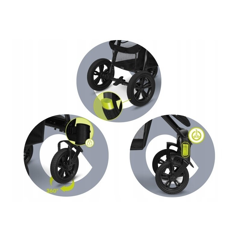 Lionelo - Carucior sport Annet Tour Lovin, Editie Limitata, De la nastere, UPF 50+, Cu maner reglabil, Plasa de tantari, Suport biberon, Saculet pentru picioare, Pana la 22 kg, Negru