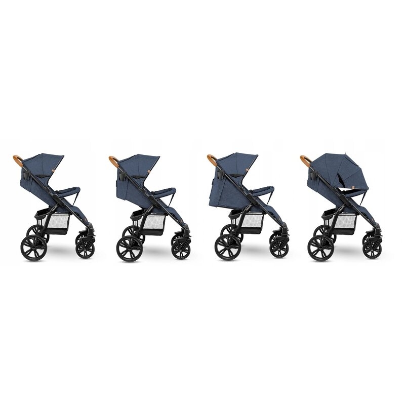 Lionelo - Carucior sport Annet Plus, De la nastere, Cu accesorii, 0- 22 Kg, Albastru Denim