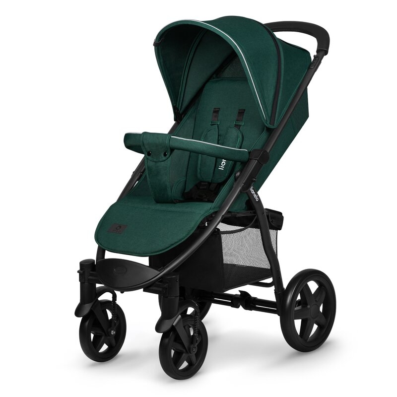 Lionelo - Carucior sport Annet Plus, De la nastere, Cu accesorii si capotina XXL reglabila, 0 - 22 Kg, Conform cu standardele europene de securitate EN1888-1 si EN1888-2, Verde
