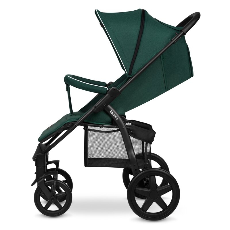 Lionelo - Carucior sport Annet Plus, De la nastere, Cu accesorii si capotina XXL reglabila, 0 - 22 Kg, Conform cu standardele europene de securitate EN1888-1 si EN1888-2, Verde