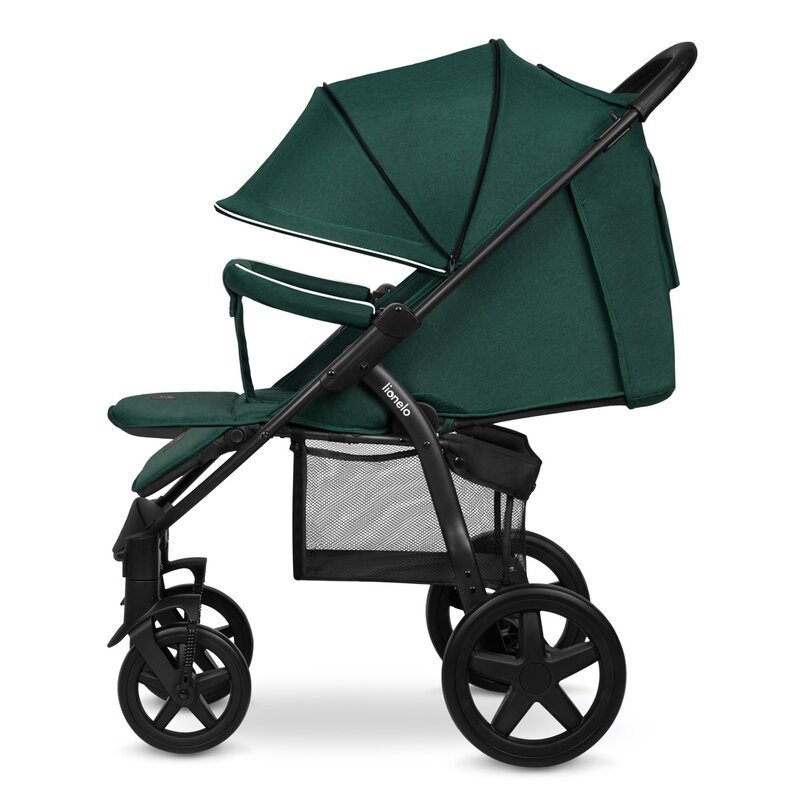 Lionelo - Carucior sport Annet Plus, De la nastere, Cu accesorii si capotina XXL reglabila, 0 - 22 Kg, Conform cu standardele europene de securitate EN1888-1 si EN1888-2, Verde