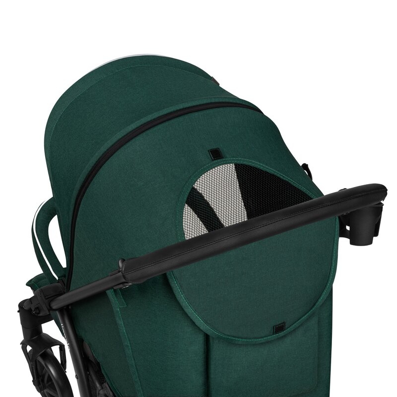 Lionelo - Carucior sport Annet Plus, De la nastere, Cu accesorii si capotina XXL reglabila, 0 - 22 Kg, Conform cu standardele europene de securitate EN1888-1 si EN1888-2, Verde