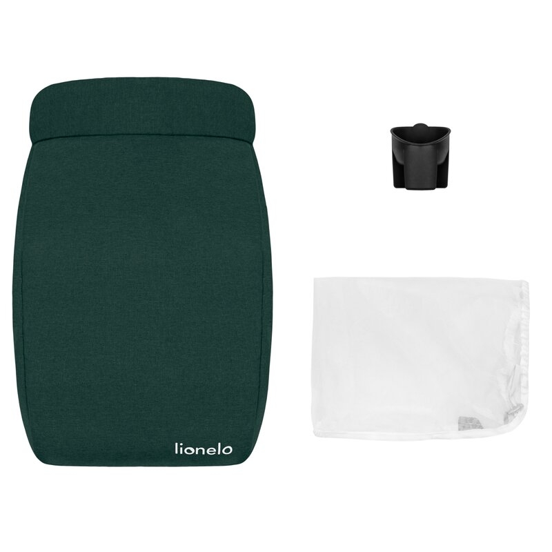 Lionelo - Carucior sport Annet Plus, De la nastere, Cu accesorii si capotina XXL reglabila, 0 - 22 Kg, Conform cu standardele europene de securitate EN1888-1 si EN1888-2, Verde