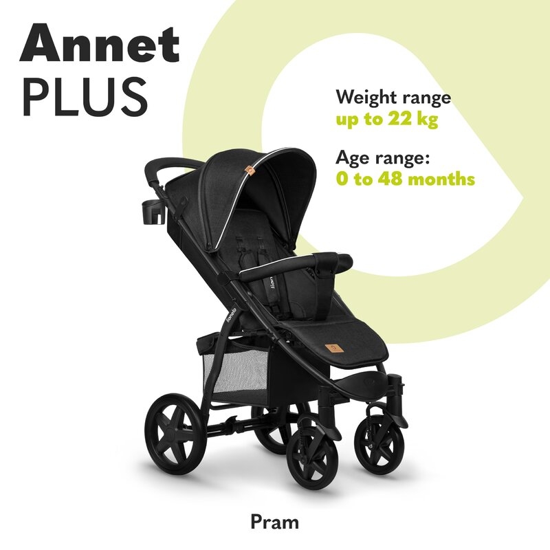 Lionelo - Carucior sport Annet Plus, De la nastere, Cu accesorii si capotina XXL reglabila, 0 - 22 Kg, Conform cu standardele europene de securitate EN1888-1 si EN1888-2, Verde