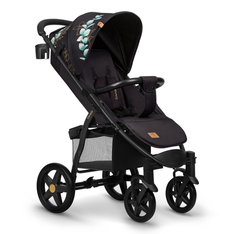 Lionelo - Carucior sport Annet Plus, Editie limitata, De la nastere, Cu accesorii si capotina XXL reglabila, 0 - 22 Kg, Conform cu standardele europene de securitate EN1888-1 si EN1888-2, Negru