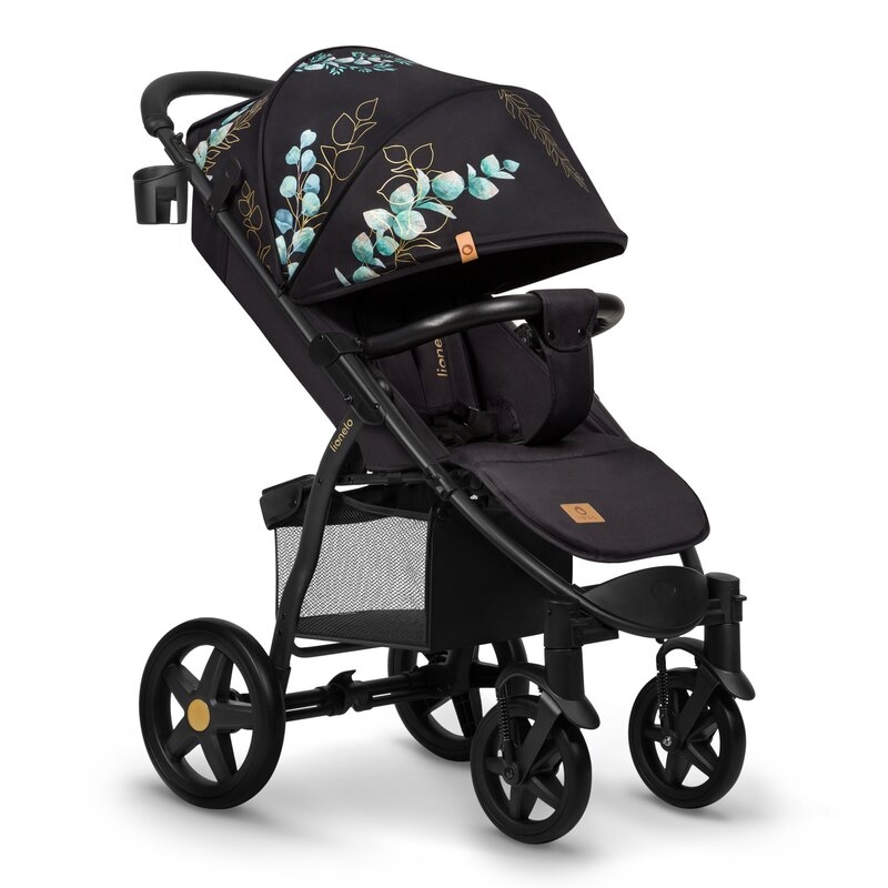 Lionelo - Carucior sport Annet Plus, Editie limitata, De la nastere, Cu accesorii si capotina XXL reglabila, 0 - 22 Kg, Conform cu standardele europene de securitate EN1888-1 si EN1888-2, Negru