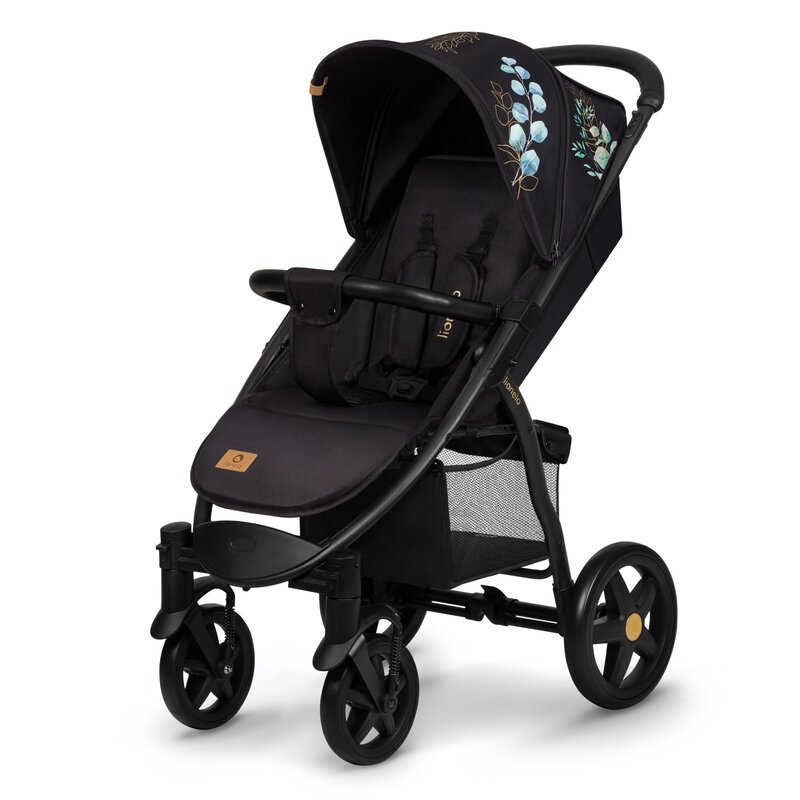 Lionelo - Carucior sport Annet Plus, Editie limitata, De la nastere, Cu accesorii si capotina XXL reglabila, 0 - 22 Kg, Conform cu standardele europene de securitate EN1888-1 si EN1888-2, Negru